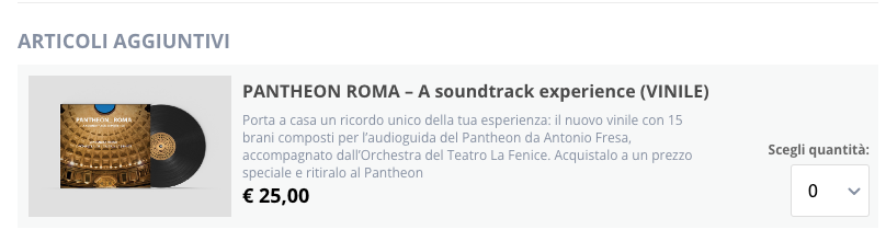 Opzione Vinile Pantheon Roma